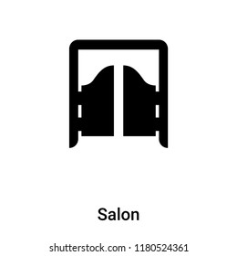 Salon icon vector isolated on white background, logo concept of Salon sign on transparent background, filled black symbol