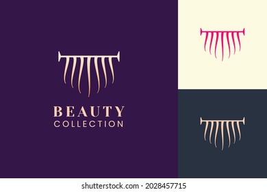 Salon logo template with simple and luxury hair shape