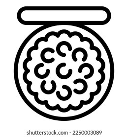 Salon mirror icon outline vector. Powder cosmetic. Eye face