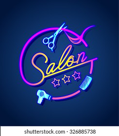 Salon neon sign