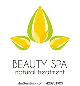 salon spa abstract vector logo design