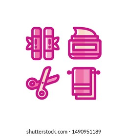 Salon & Spa Icon Set . Vector Illustration