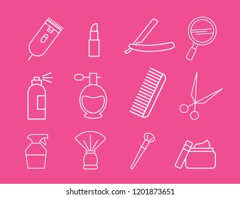 salon, spa icons 