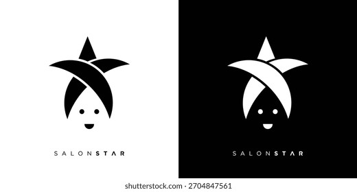 The salon star logo design is unique and modern