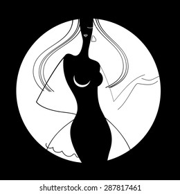 Salón - logotipo de plantilla . El concepto de diseño del cartel para el salón de belleza, peluquería, spa.