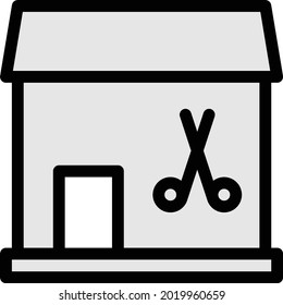 salon vector illustration isolated on a transparent background . Strok vector icons for concept or web graphics.