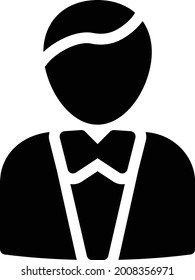 salon with white background. salon is a symbol of professtion .glyph flat icon.