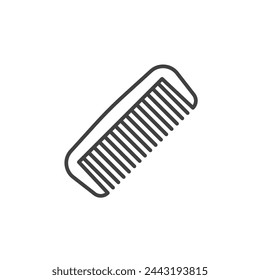 Salon-Style Hair Brush and Comb Icons. Hairstyling Tools and Grooming Symbols.