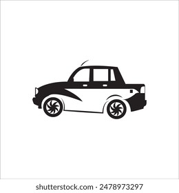 Saloon Car Icon Logo Vektorgrafik Design