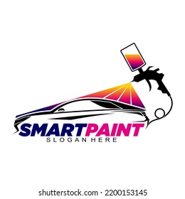 Saloon car smart paint vector logo