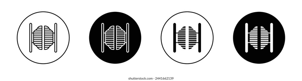 Saloon door icon set. western vintage wood saloon door vector symbol.