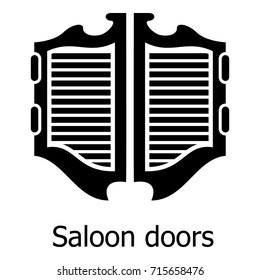 Saloon door icon. Simple illustration of saloon door vector icon for web