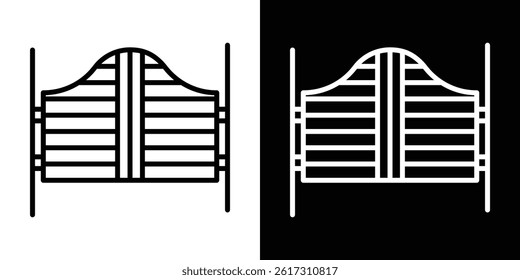 Saloon door icon vector for web and mobile app. Symbol isolated.
