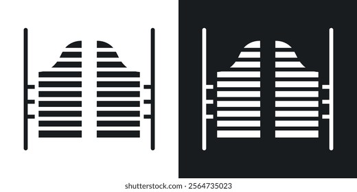 Saloon door icons in flat syle