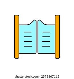 saloon door icons  symbol vector elements for infographic web