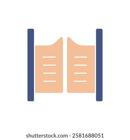 saloon door icons  symbol vector elements for infographic web