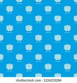 Saloon door pattern vector seamless blue repeat for any use