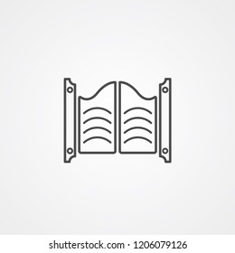 Saloon door vector icon sign symbol