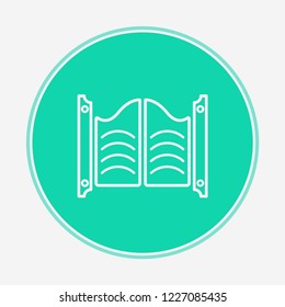 Saloon door vector icon sign symbol