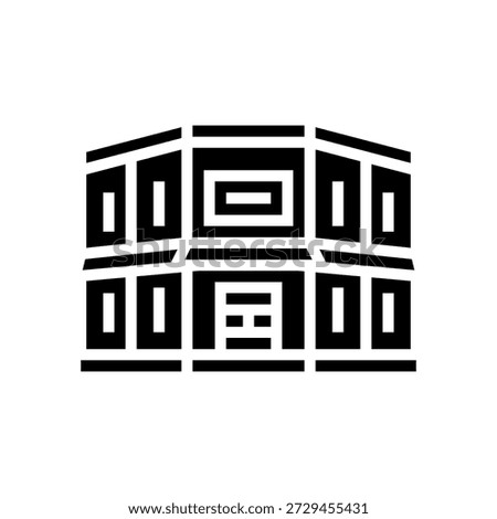 saloon glyph icon vector. saloon sign. isolated symbol illustration