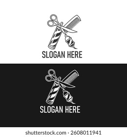 Saloon icon logo design template
