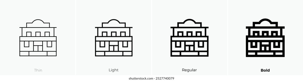 saloon icon. Thin, Light Regular And Bold style design isolated on white background