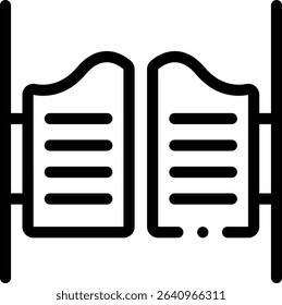 saloon icon. Thin Linear Style Design Isolated On White Background
