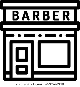 saloon icon. Thin Linear Style Design Isolated On White Background