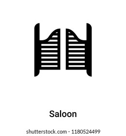 Saloon icon vector isolated on white background, logo concept of Saloon sign on transparent background, filled black symbol