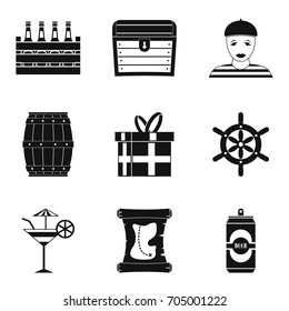 Saloon icons set. Simple set of 9 saloon vector icons for web isolated on white background
