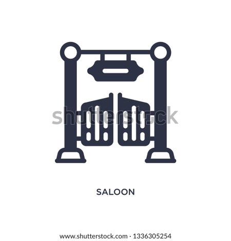 saloon isolated icon. Simple element illustration from wild west concept. saloon editable logo symbol design on white background. Can be use for web and mobile.