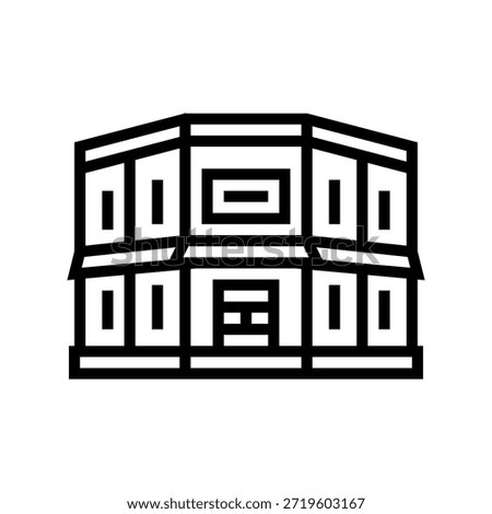 saloon line icon vector. saloon sign. isolated contour symbol black illustration