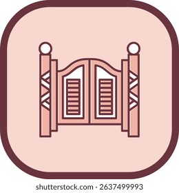 Saloon Line vector Icon Design