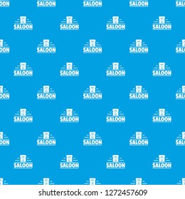 Saloon pattern vector seamless blue repeat for any use