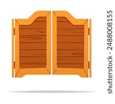 Saloon swinging doors vector isolated illustration