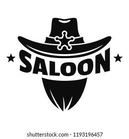 Saloon texas hat logo. Simple illustration of saloon texas hat vector logo for web design isolated on white background