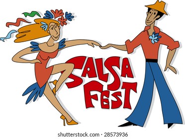 salsa dancer couple