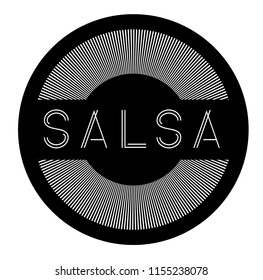 salsa label on white