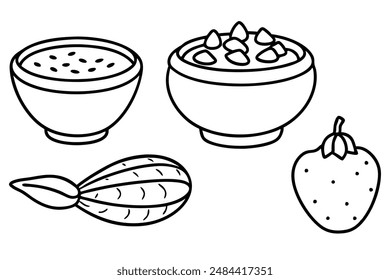 Salsa line art design elegant culinary style