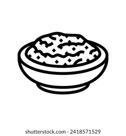 salsa mexican cuisine line icon vector. salsa mexican cuisine sign. isolated contour symbol black illustration