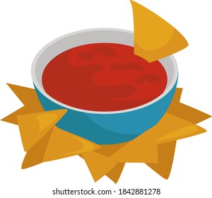 Salsa sauce, illustration, vector on white background