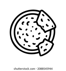 salsa sauce line vector doodle simple icon