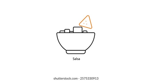 Salsa Sauce Vector Icon for Mexican Recipes