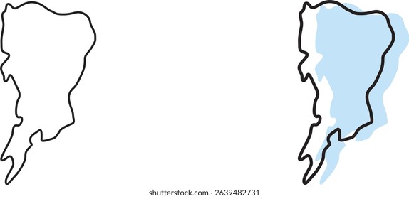 salsette island map, salsette island vector, salsette island outline, salsette island, mumbai	