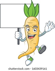 Salsify cute cartoon character style bring board