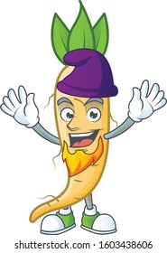 Salsify mascot cartoon style as an Elf