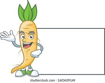 Salsify with whiteboard cartoon character design style