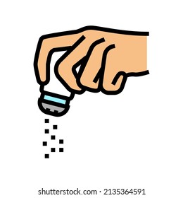 vector de icono de adición de color de sal. signo de adición de sal. ilustración de símbolo aislado