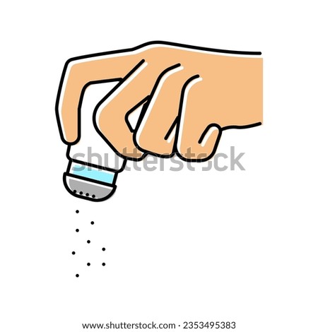 salt add color icon vector. salt add sign. isolated symbol illustration