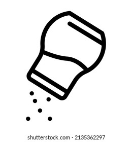 salt add line icon vector. salt add sign. isolated contour symbol black illustration